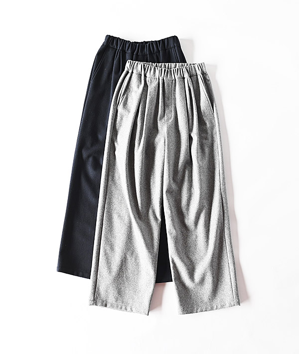 LE GLAZIK(ルグラジック) ウーレンフランネル エラスティックパンツ【WOMENS】