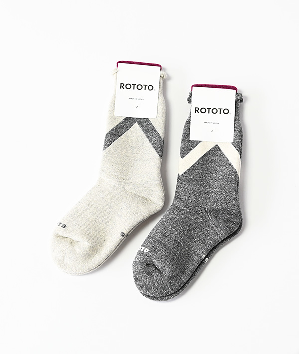 ROTOTO (ロトト) RAFFY SWEAT SOCKS ZIG ZAG【MENS&WOMENS】