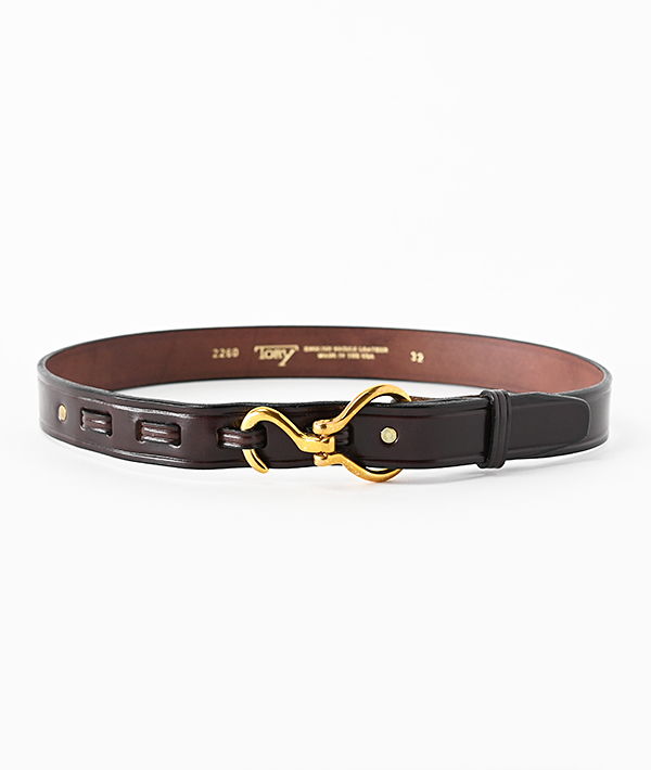 TORY LEATHER (トリーレザー) Hoof Pick Belt HAVANA×BRASS 2260【MENS&WOMENS】