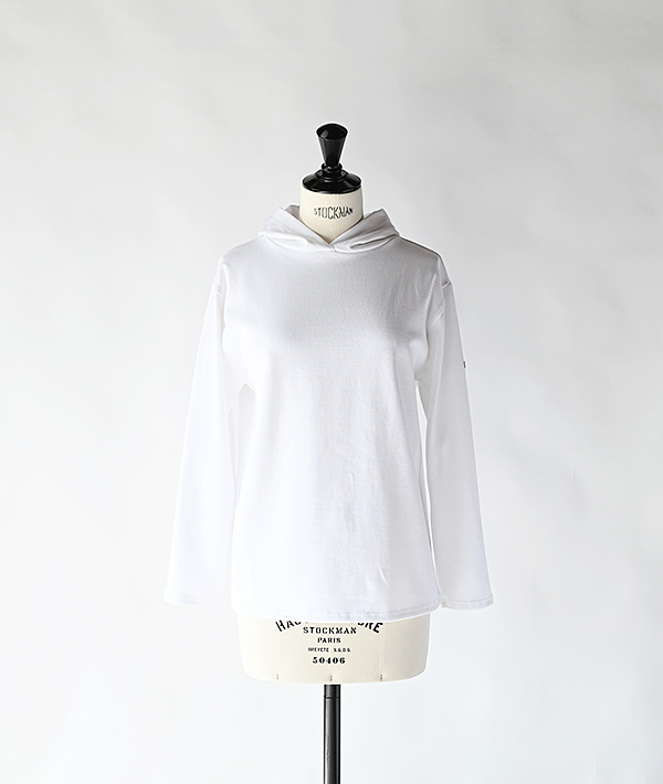 SAINT JAMES (セントジェームス) HOODED T-SHIRT ホワイト【MENS&WOMENS】