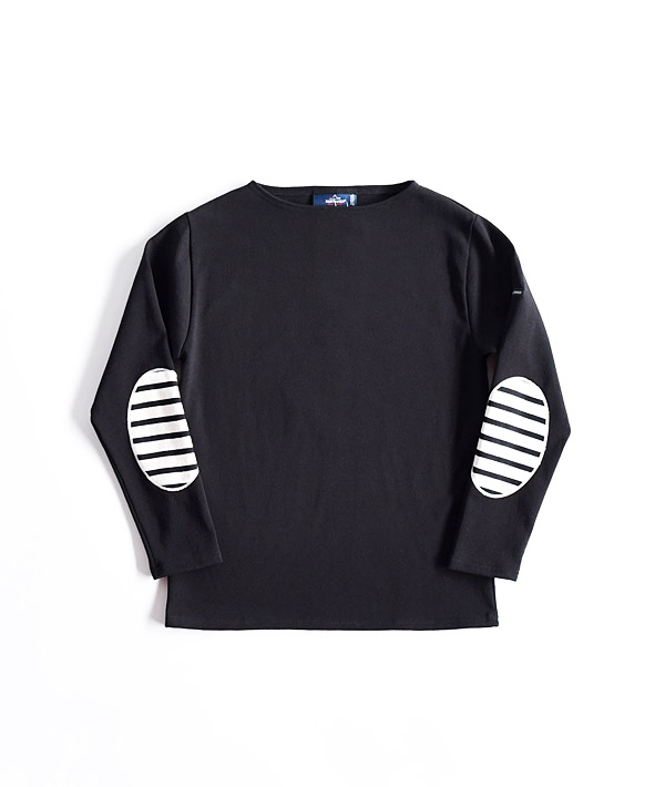 SAINT JAMES (セントジェームス) OUESSANT ELBOW PATCH NOIR エクリュ×ブラック【MENS&WOMENS】
