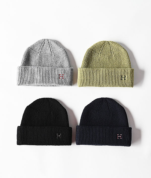 HOLLYWOOD RANCH MARKET(ハリウッドランチマーケット) ウォッシャブルメリノウール H リブニットキャップ【MENS&WOMENS】