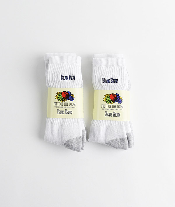 FRUIT OF THE LOOM×BLUE BLUE(フルーツオブザルーム×ブルーブルー) U.S.A.2パックソックス【MENS&WOMENS】