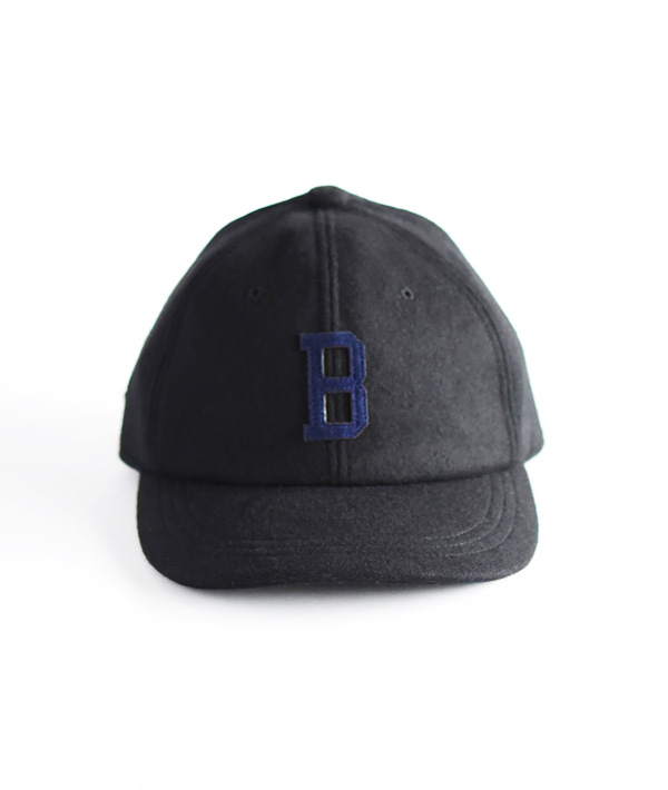 H.R.REMAKE(エイチアールリメイク) HRR Bワッペン ブラックメルトン ベースボールキャップ【MENS&WOMENS】