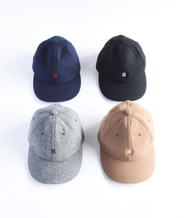 H.R.REMAKE(エイチアールリメイク) HRR Hエンブロイダリー メルトンキャップ【MENS&WOMENS】