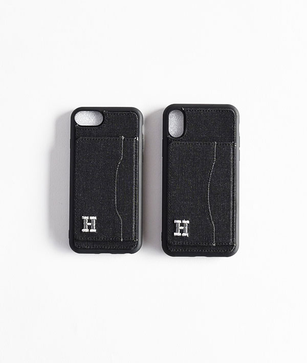 H.R.REMAKE(エイチアールリメイク) I Phone BLACK DENIM STAND CASE【MENS&WOMENS】