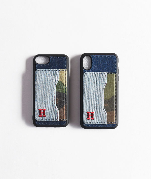 H.R.REMAKE(エイチアールリメイク) I Phone DENIM CAMO CRAZY PATTERN STAND CASE【MENS&WOMENS】