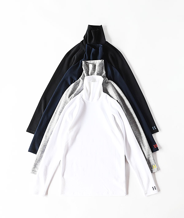 HOLLYWOOD RANCH MARKET(ハリウッドランチマーケット) ストレッチフライス タートルネックロングスリーブTシャツ【MENS&WOMENS】