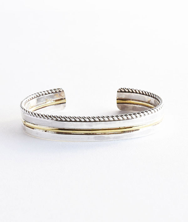 HOLLYWOOD RANCH MARKET(ハリウッドランチマーケット) BRASS LINE BANGLE【MENS】