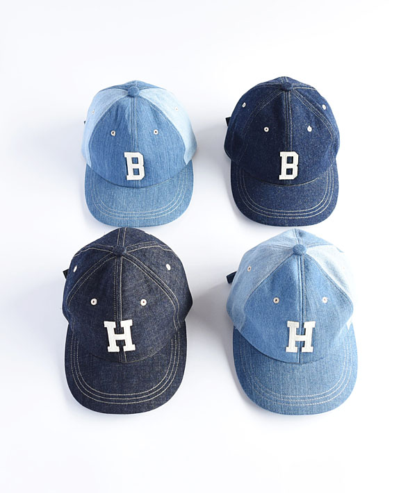 H.R.REMAKE(エイチアールリメイク) ワッペン デニム ベースボールキャップ【MENS&WOMENS】