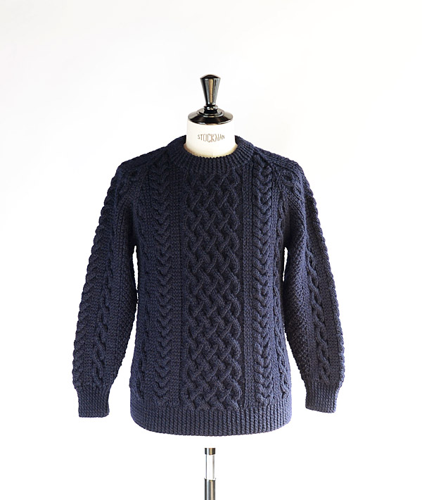 INVERALLAN(インバーアラン) 1A CREW-NECK KNIT  Navy【MENS&WOMENS】