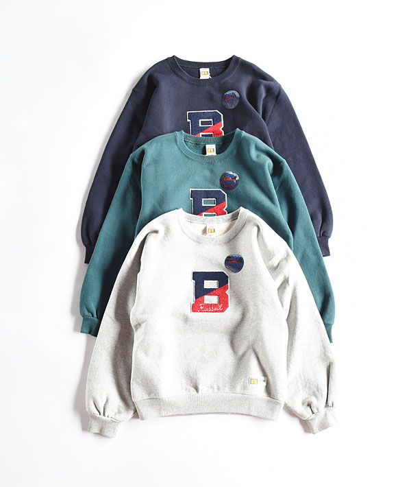 RUSSELL×BLUE BLUE(ラッセル×ブルーブルー) SWEAT COLLEGE WOMENS CREW NECK【WOMENS】